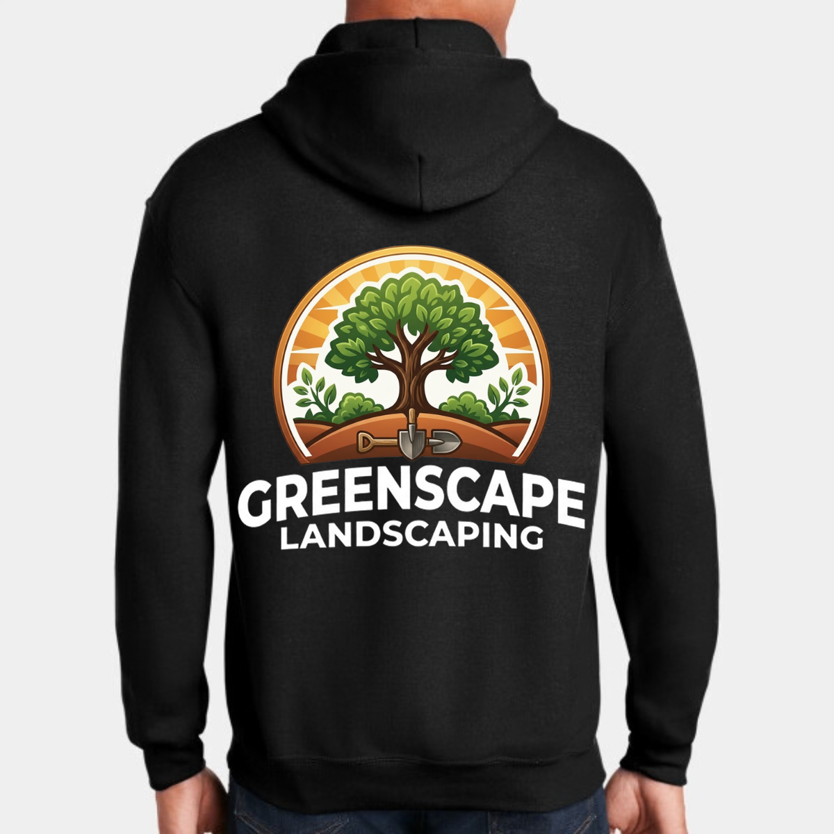 Custom Heavy Blend Hooded Sweatshirt – Add Your Logo (Left Chest & Back) | BeePro Merch