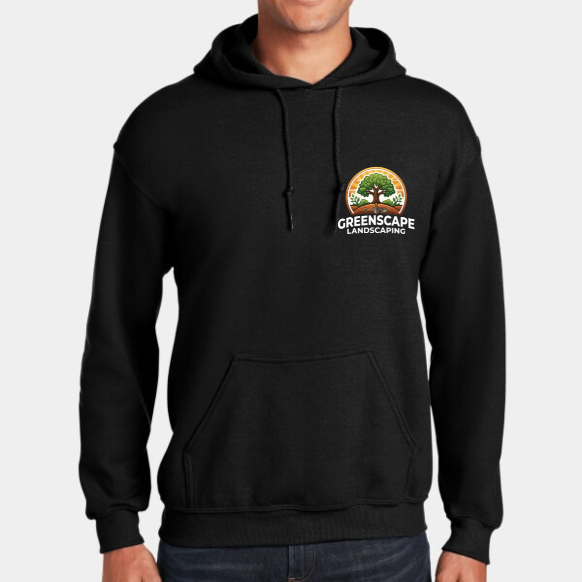 Custom Heavy Blend Hooded Sweatshirt – Add Your Logo (Left Chest & Back) | BeePro Merch