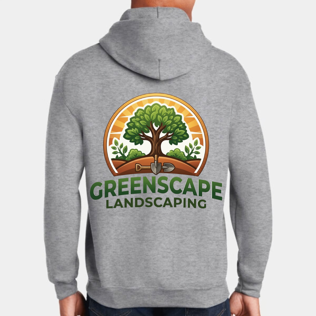 Custom Heavy Blend Hooded Sweatshirt – Add Your Logo (Left Chest & Back) | BeePro Merch