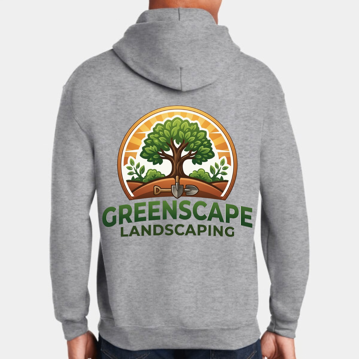 Custom Heavy Blend Hooded Sweatshirt – Add Your Logo (Left Chest & Back) | BeePro Merch