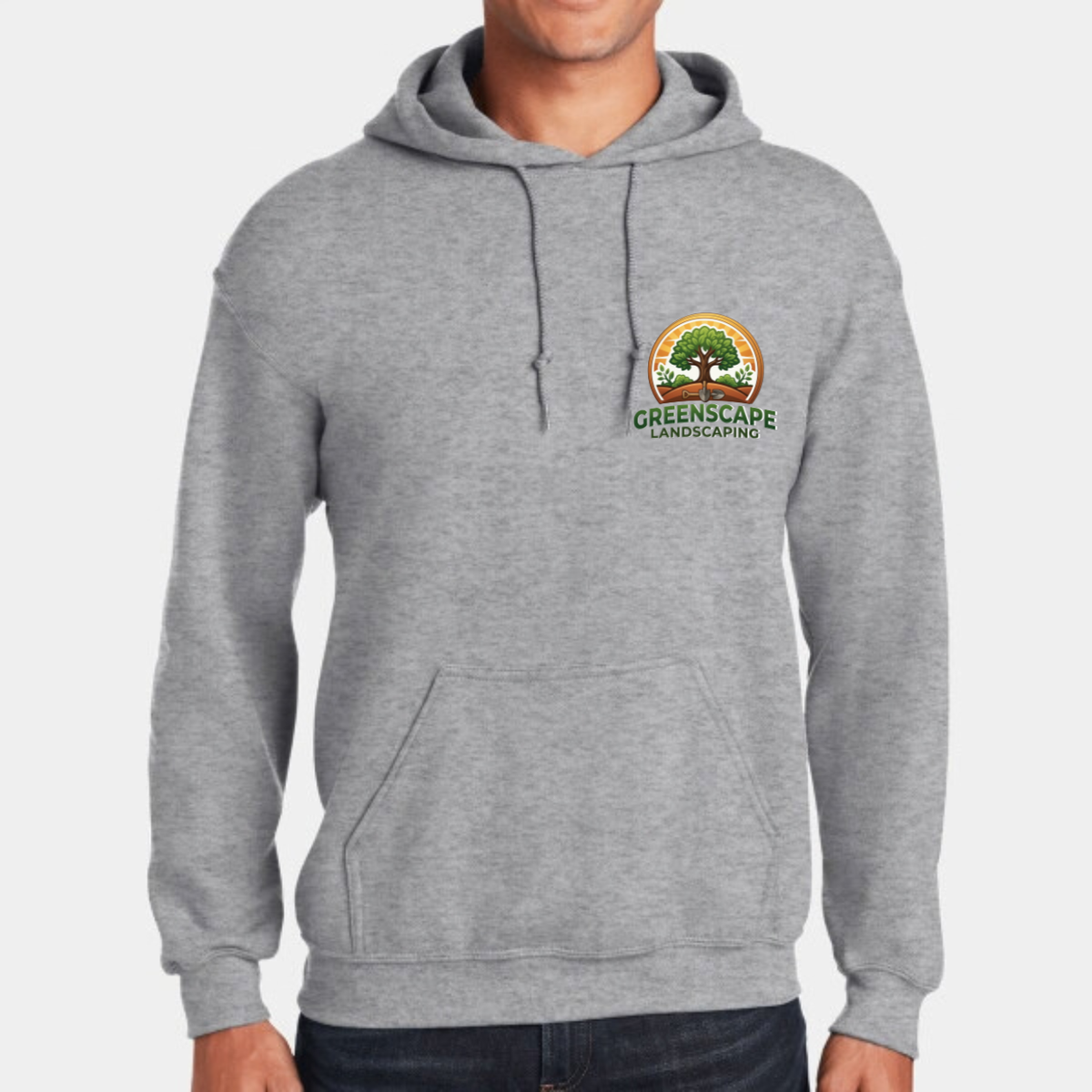 Custom Heavy Blend Hooded Sweatshirt – Add Your Logo (Left Chest & Back) | BeePro Merch