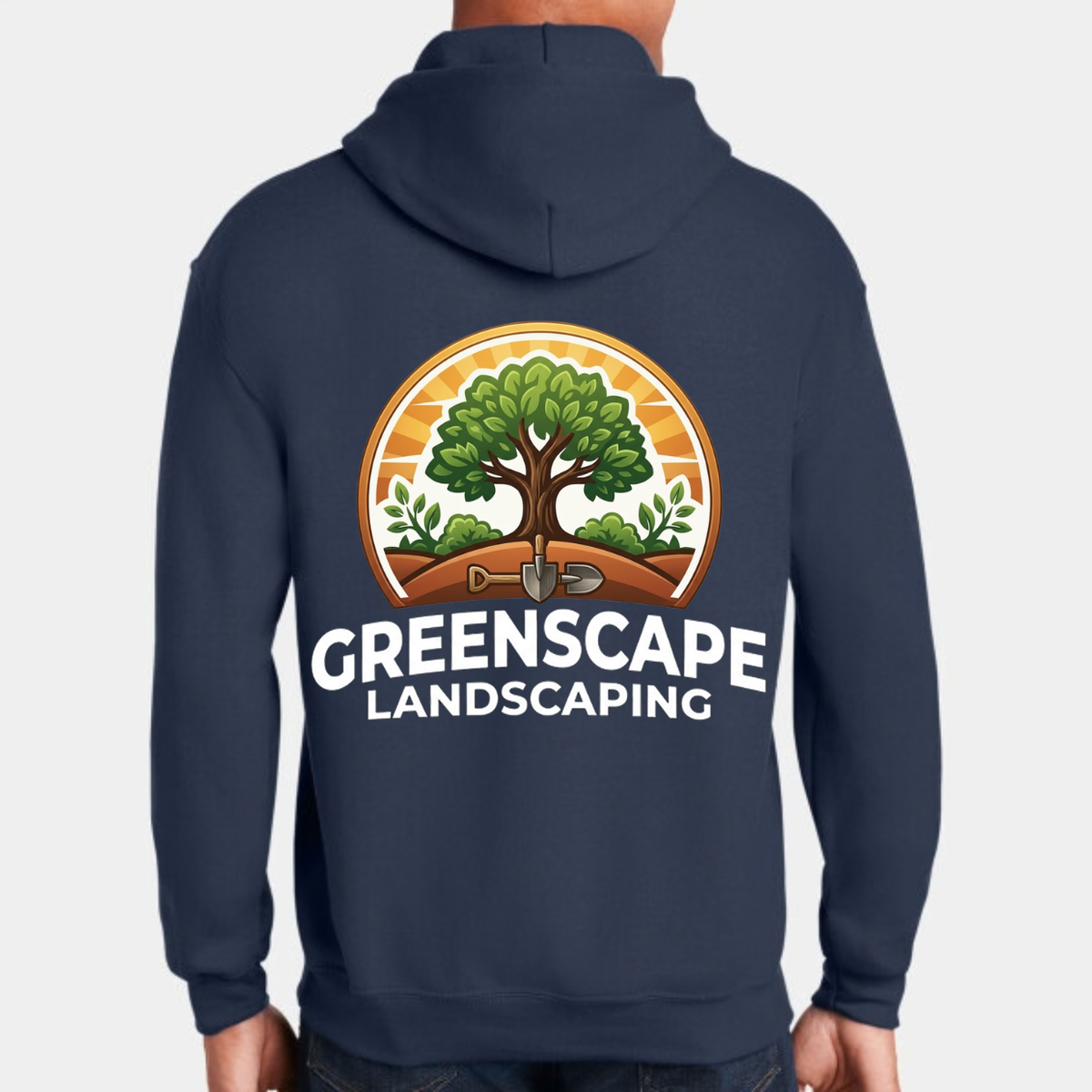 Custom Heavy Blend Hooded Sweatshirt – Add Your Logo (Left Chest & Back) | BeePro Merch