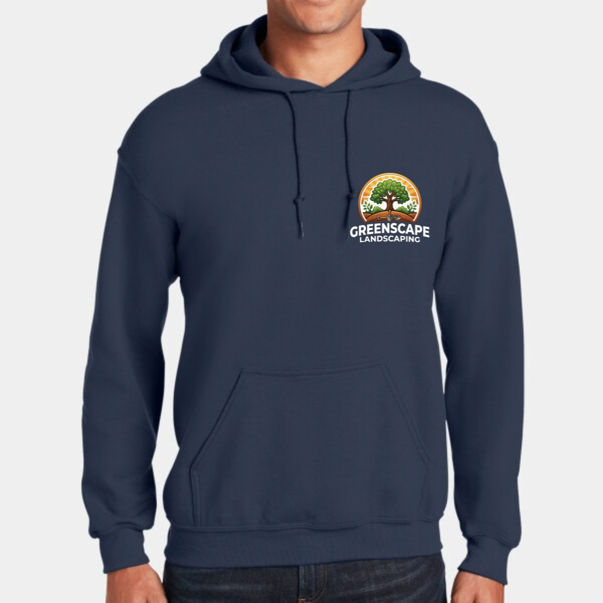 Custom Heavy Blend Hooded Sweatshirt – Add Your Logo (Left Chest & Back) | BeePro Merch