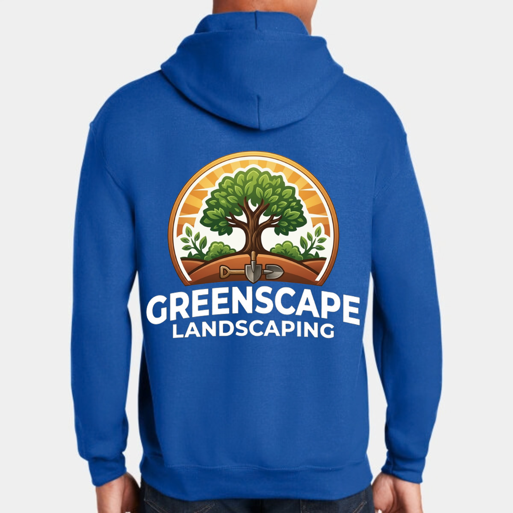 Custom Heavy Blend Hooded Sweatshirt – Add Your Logo (Left Chest & Back) | BeePro Merch