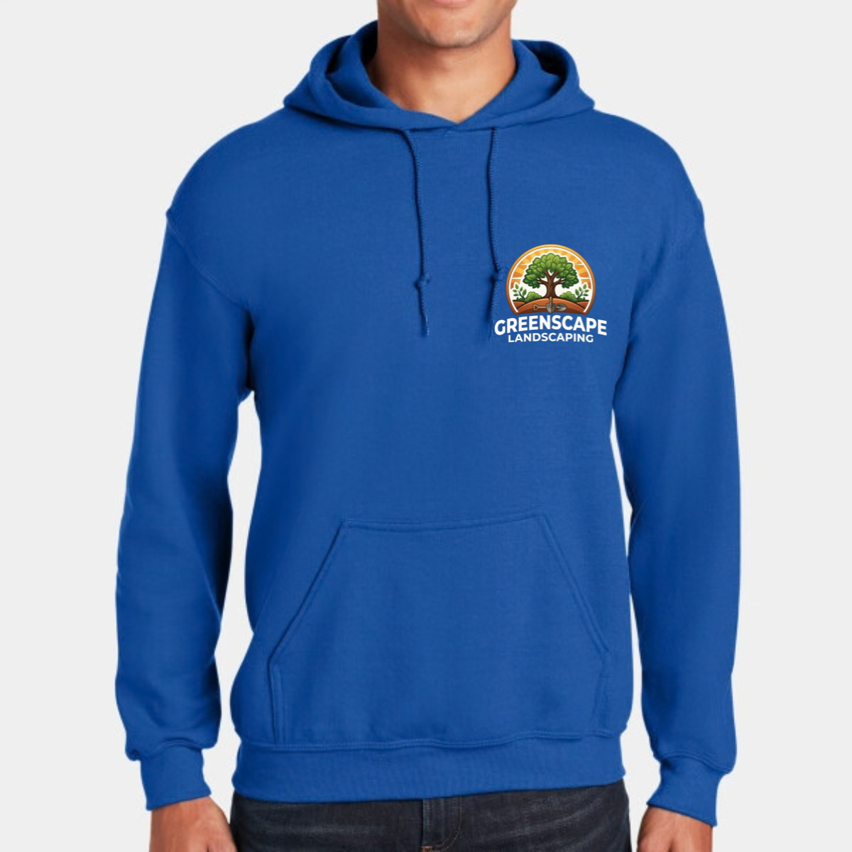 Custom Heavy Blend Hooded Sweatshirt – Add Your Logo (Left Chest & Back) | BeePro Merch