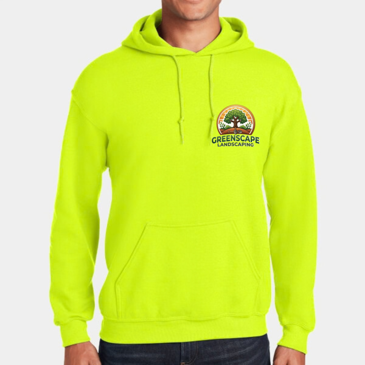Custom Heavy Blend Hooded Sweatshirt – Add Your Logo (Left Chest & Back) | BeePro Merch