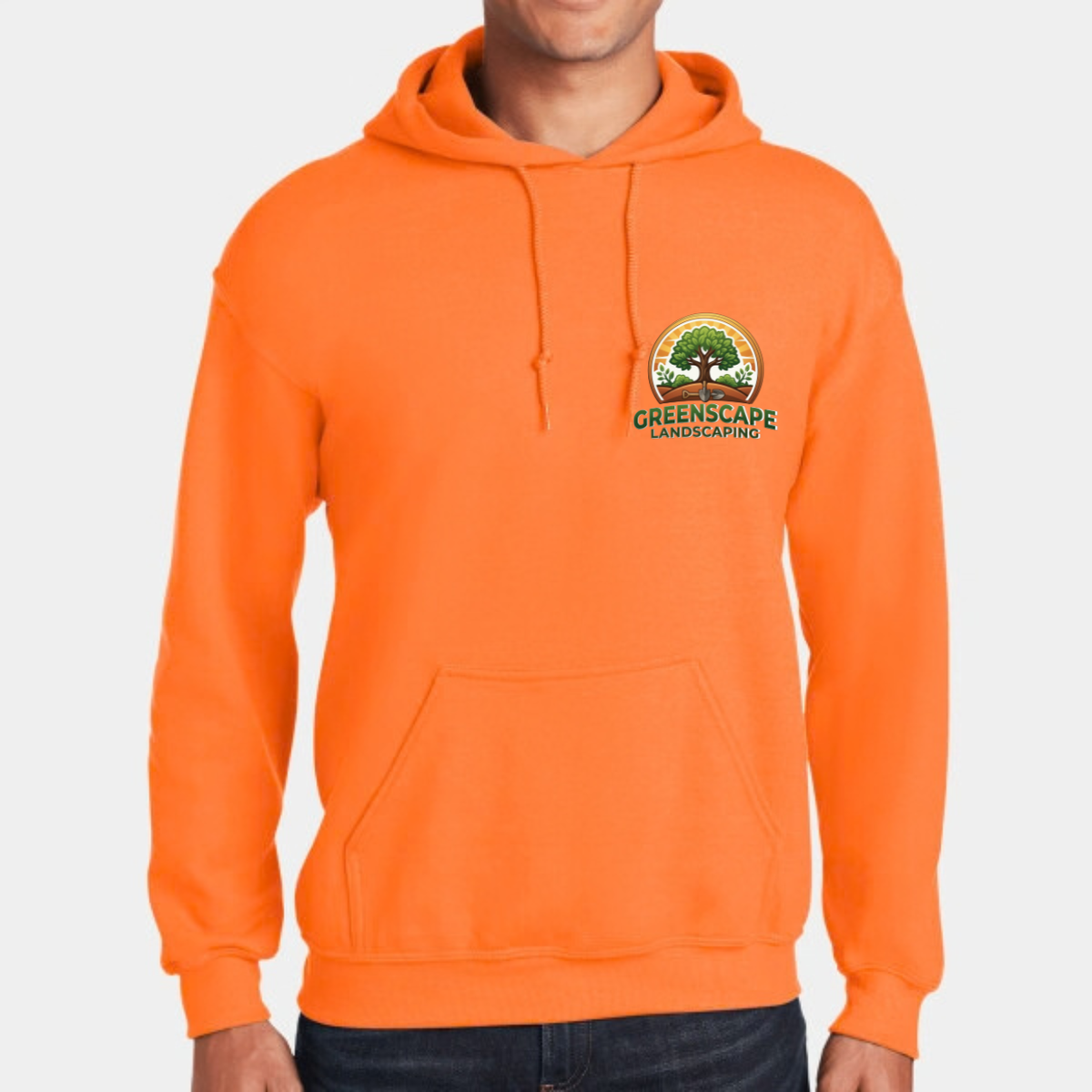 Custom Heavy Blend Hooded Sweatshirt – Add Your Logo (Left Chest & Back) | BeePro Merch