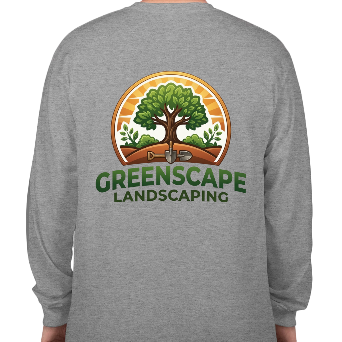 Custom Heavy Cotton Long Sleeve T-Shirt – Add Your Logo (Left Chest & Back) | BeePro Merch