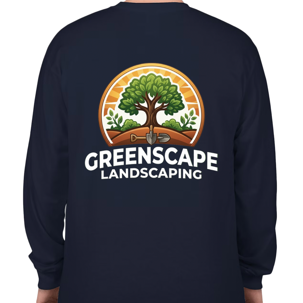 Custom Heavy Cotton Long Sleeve T-Shirt – Add Your Logo (Left Chest & Back) | BeePro Merch