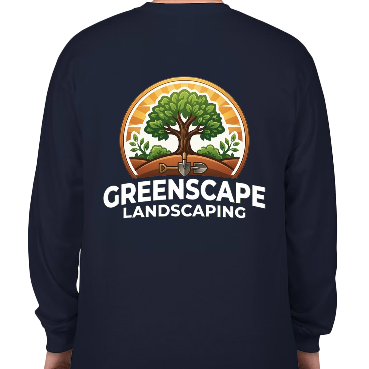 Custom Heavy Cotton Long Sleeve T-Shirt – Add Your Logo (Left Chest & Back) | BeePro Merch