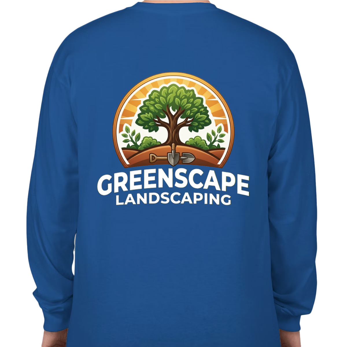 Custom Heavy Cotton Long Sleeve T-Shirt – Add Your Logo (Left Chest & Back) | BeePro Merch