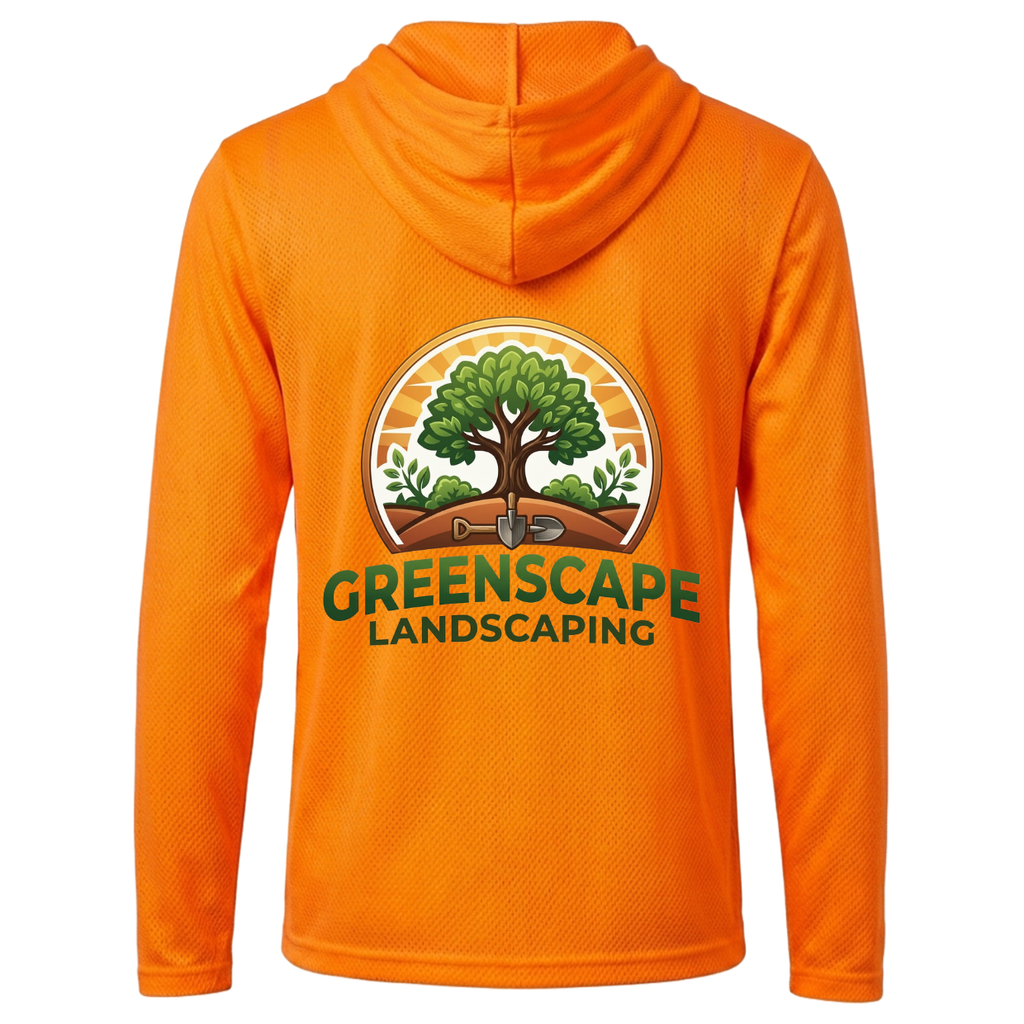 Custom High-Vis Mesh Workwear Hoodie – Add Your Logo (Left Chest & Back) | BeePro Merch