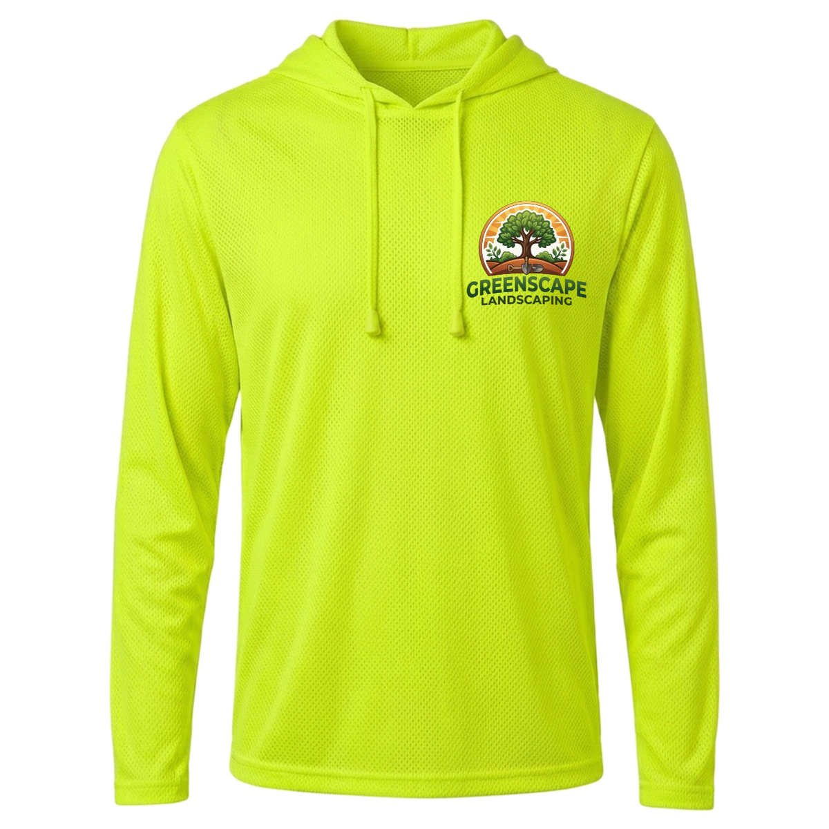 Custom High-Vis Mesh Workwear Hoodie – Add Your Logo (Left Chest & Back) | BeePro Merch
